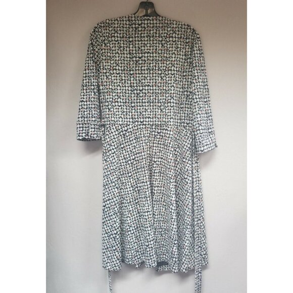 Women's Multicolor Printed 3/4 Sleeve Open-Cardigan Sweater Duster Lightweight - Picture 2 of 5